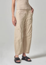 Marcelle Low Slung Cargo In Sateen - Oak Hall