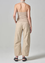 Marcelle Low Slung Cargo In Sateen - Oak Hall