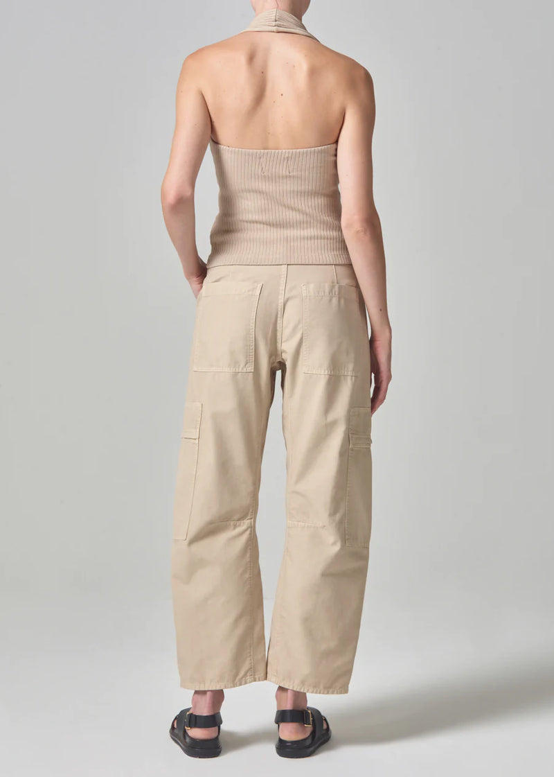 Marcelle Low Slung Cargo In Sateen - Oak Hall