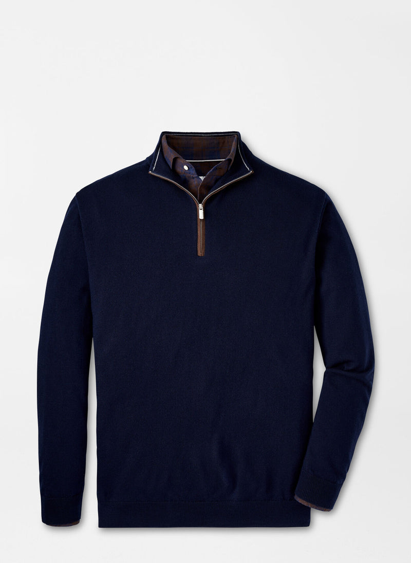 Autumn Crest Suede Trim Quarter-Zip - Oak Hall