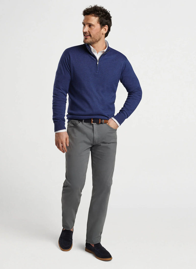 Canton Stripe Quarter-Zip Sweater