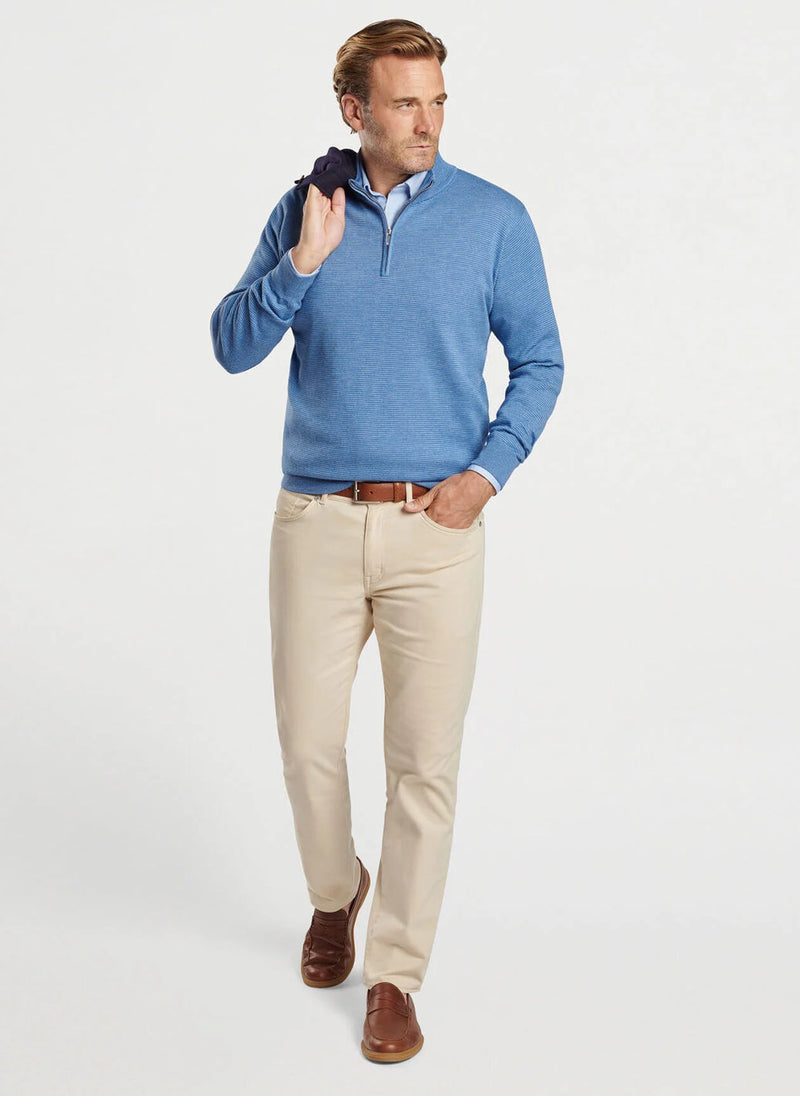 Canton Stripe Quarter-Zip Sweater