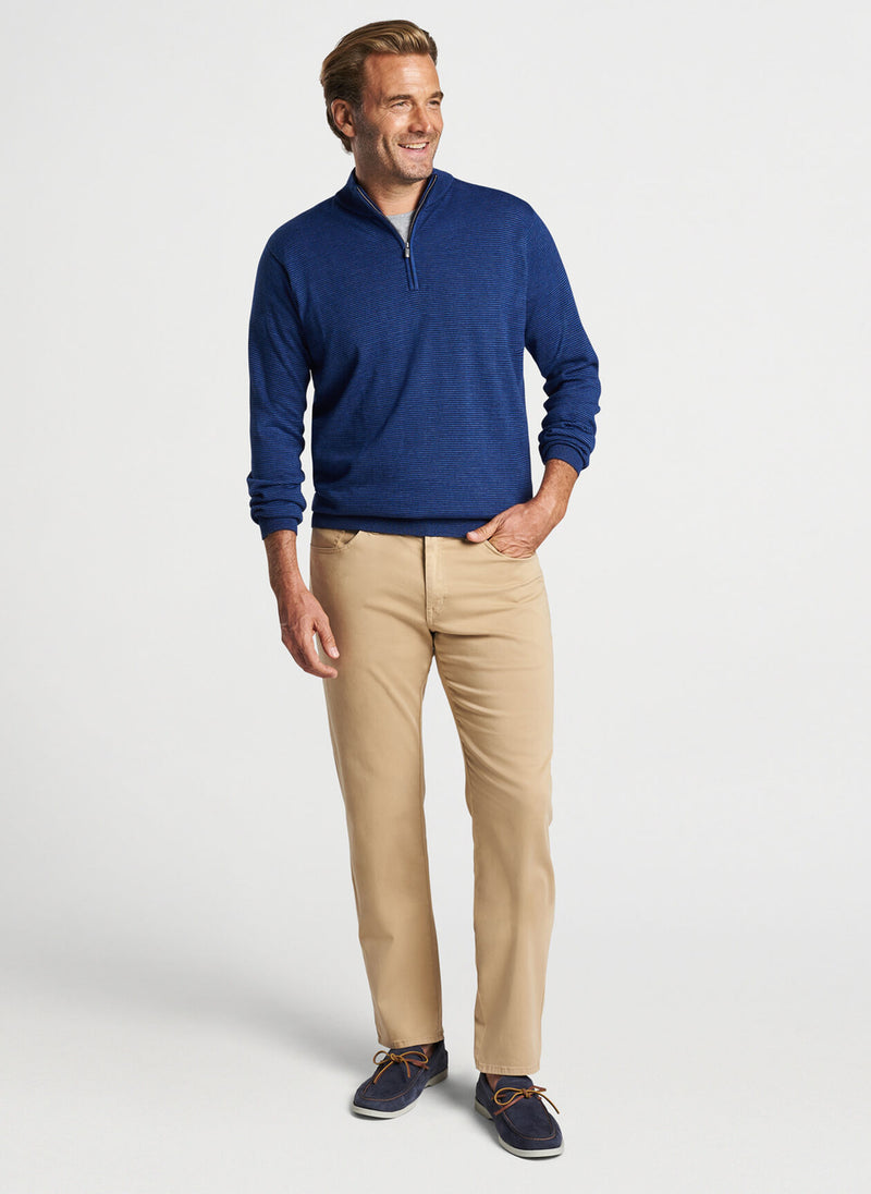 Canton Stripe Quarter-Zip Sweater - Oak Hall