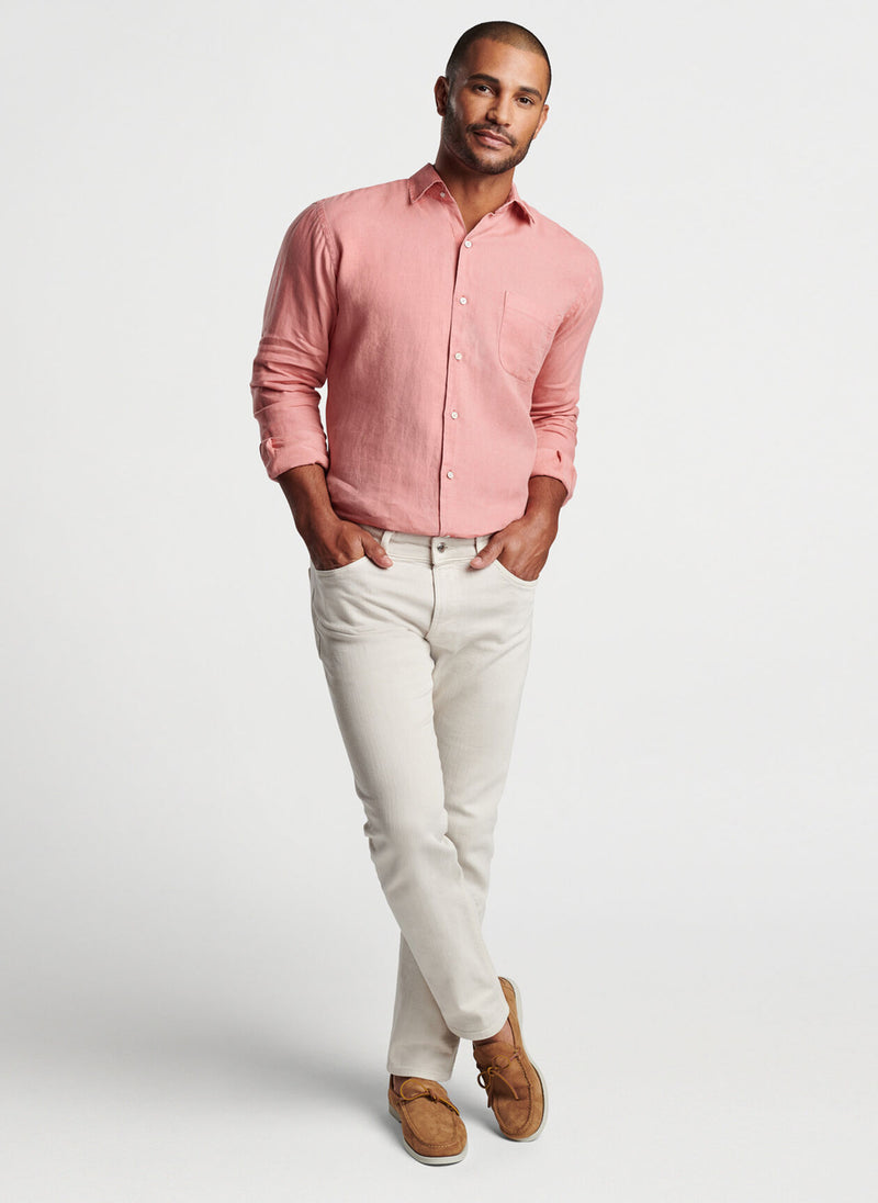 Coastal Garment Dyed Linen Sport Shirt - Oak Hall