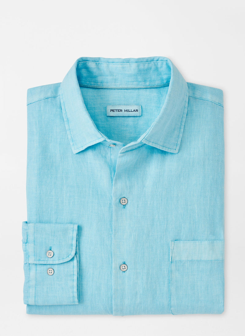 Coastal Garment Dyed Linen Sport Shirt - Oak Hall