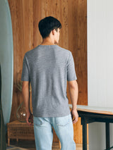 Short Sleeve Vintage Chambray Tee - Oak Hall