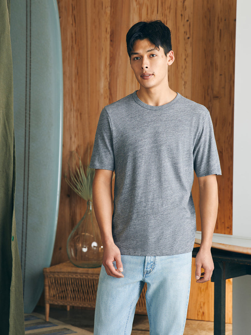 Short Sleeve Vintage Chambray Tee - Oak Hall