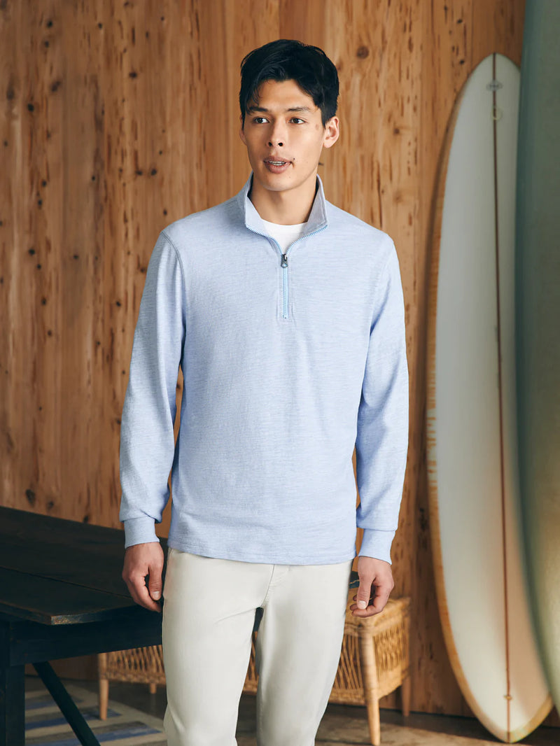 Sunwashed Slub Quarter Zip - Oak Hall