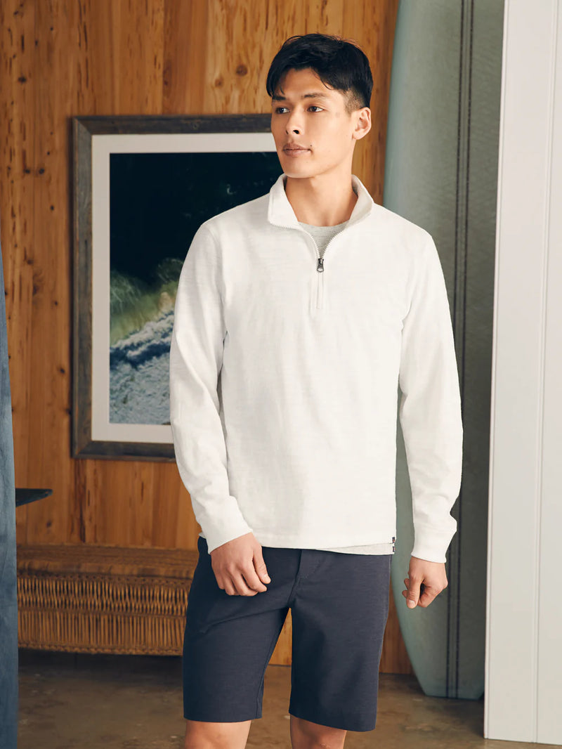 Sunwashed Slub Quarter Zip - Oak Hall