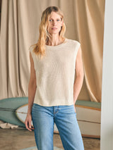 Miramar Linen Muscle Tank - Oak Hall