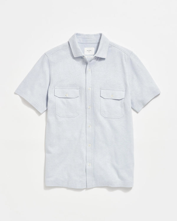 Short Sleeve Hemp Cotton Knit Shirt - Oak Hall