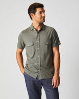 Short Sleeve Hemp Cotton Knit Shirt - Oak Hall