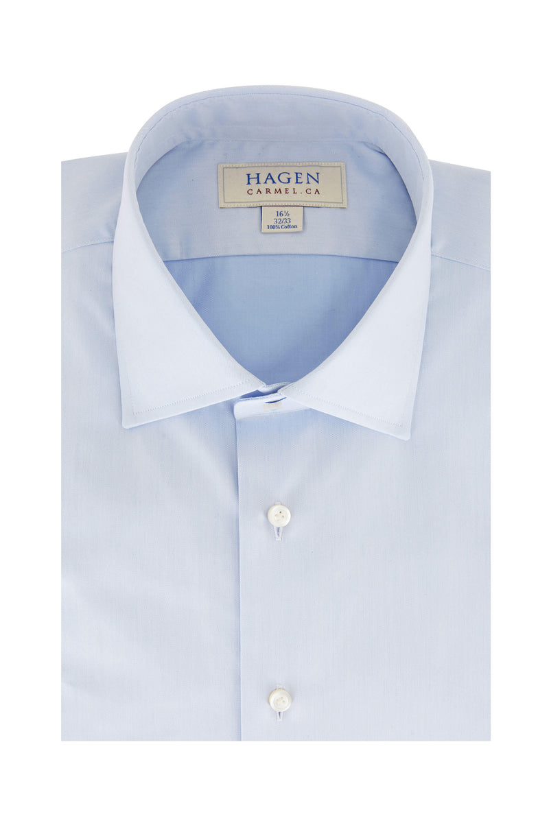 Blue Super Fine Twill Dress Shirt - Oak Hall