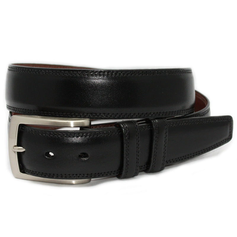 Italian Burnished Kipskin Belt - Oak Hall, Inc.