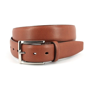 Italian Glazed Milled Calfskin Belt - Oak Hall, Inc.