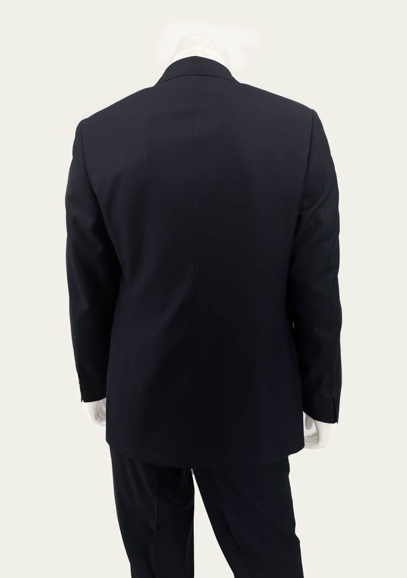 Basic Black Wool Suit - Oak Hall