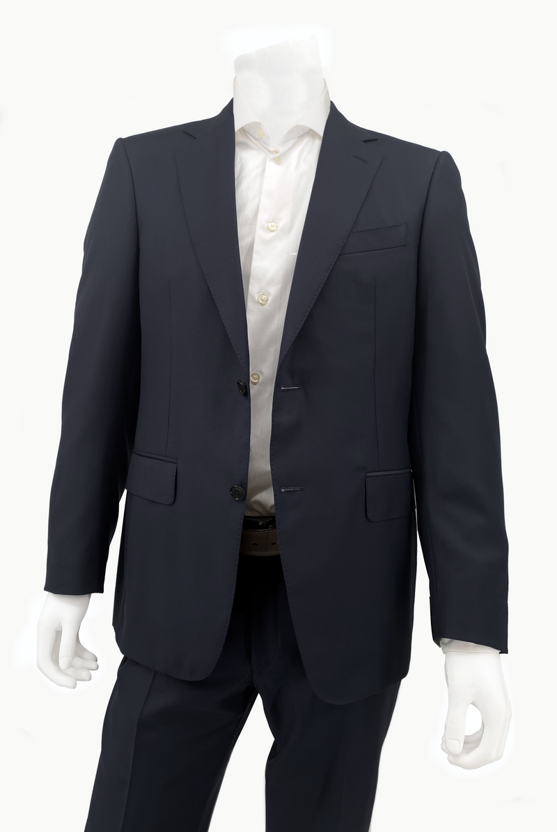 Basic Black Wool Suit - Oak Hall