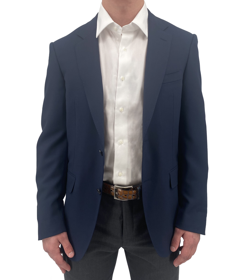 Solid New Blue Wool Sportcoat - Oak Hall