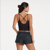 Rib Crop Tank - Oak Hall