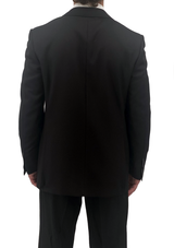 Black Wool Peak Lapel Tuxedo - Oak Hall