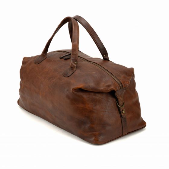 Benedict Weekend Bag - Titan Milled Brown - Oak Hall, Inc.