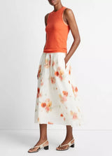 Poppy Blur Gathered Easy Skirt - Oak Hall